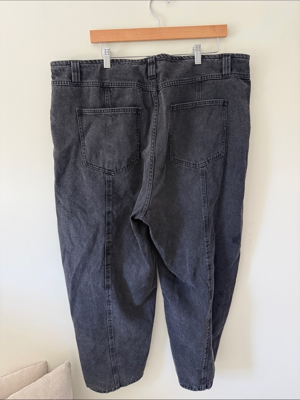 Future Collective Black Waistless Barrel Pants - Picture 4 of 4